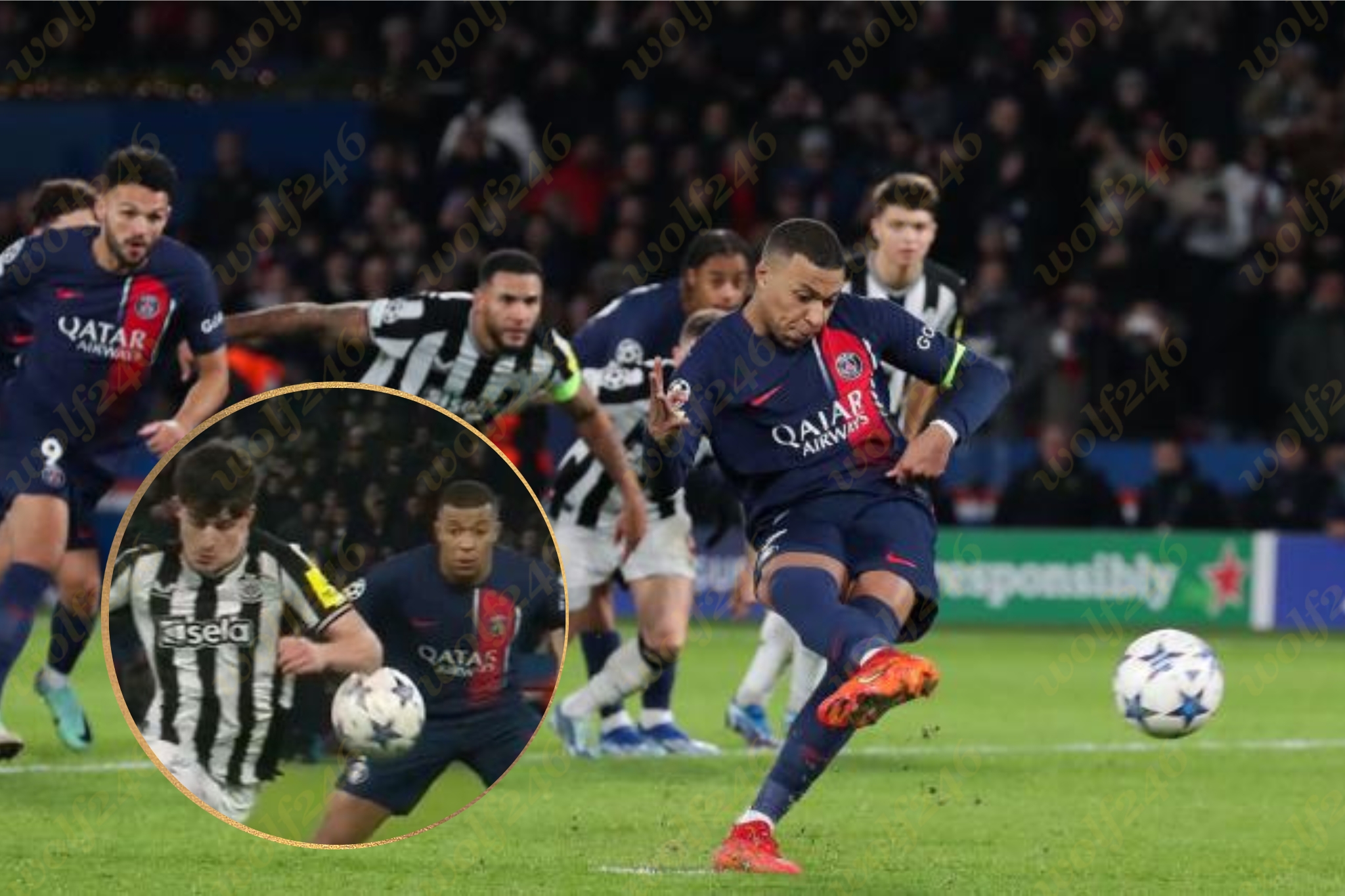 wolf246.co PSG រក្សាជោគវាសនា ដោយតាមស្មើជាមួយ Newcastle ដោយបាល់បេណាល់ទីរបស់ Mbappe