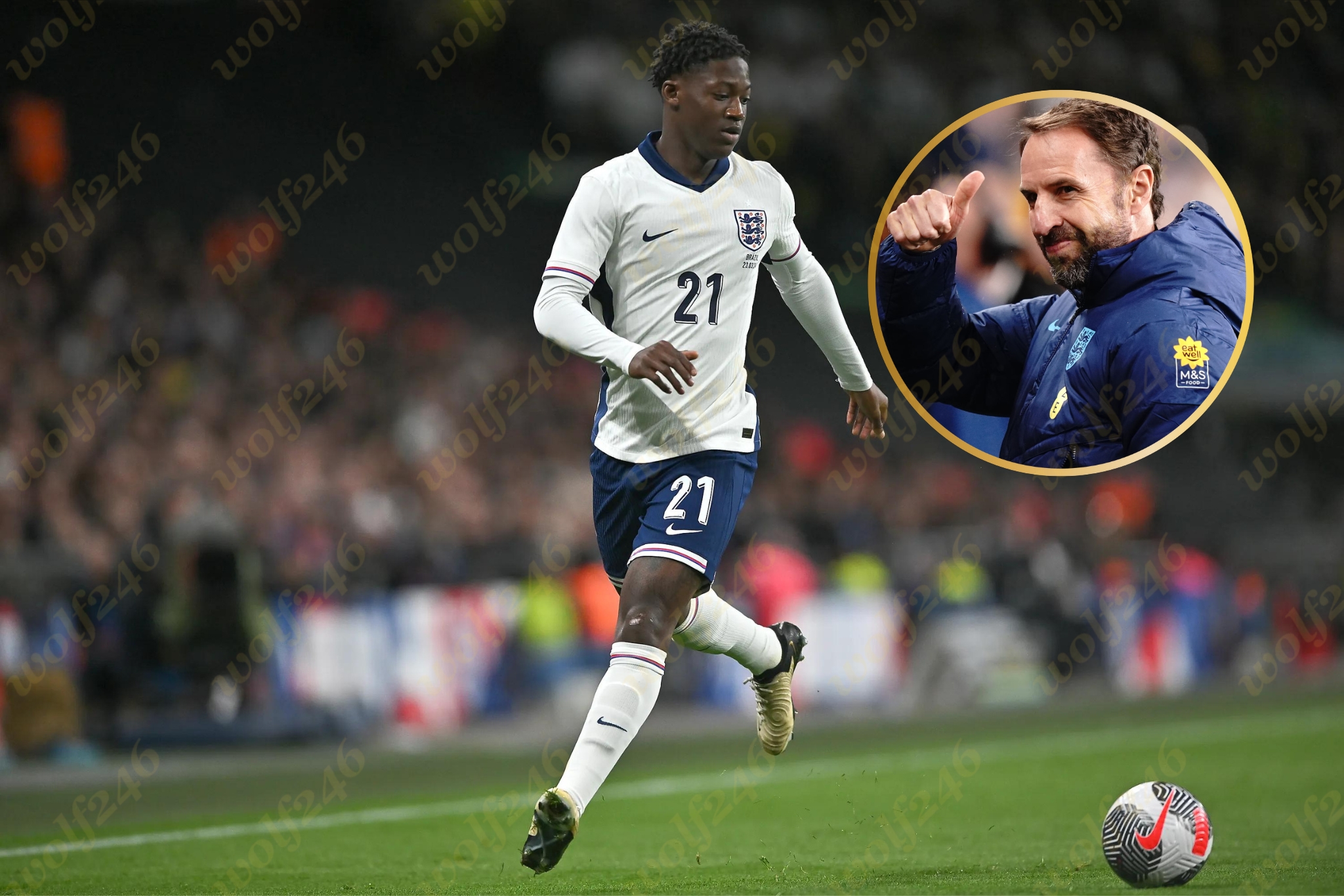 wolf246.co Southgate សរសើរខ្សែបម្រើ Kobbie Mainoo និងកីឡាករជម្រើសជាតិអង់គ្លេស ទោះចាញ់ប្រេស៊ីលក៏ដោយ