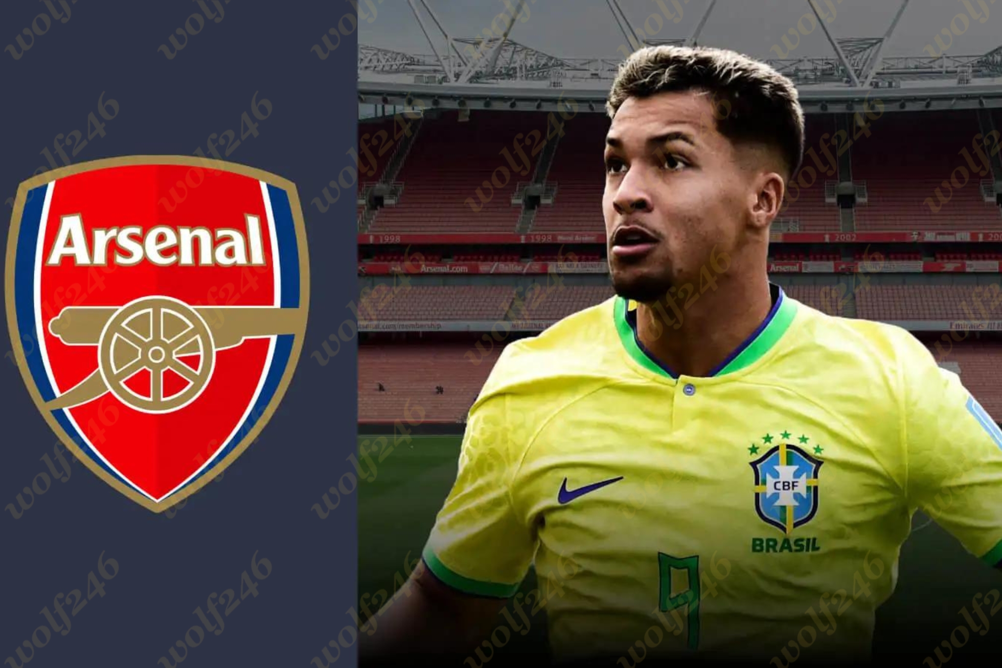 wolf246.co ក្លឹបកាំភ្លើងធំ Arsenal បានដេញថ្លៃខ្សែប្រយុទ្ធប្រេស៊ីលម្នាក់នេះ ក្នុងកញ្ចប់ទឹកប្រាក់ ៣០លានអឺរ៉ូ