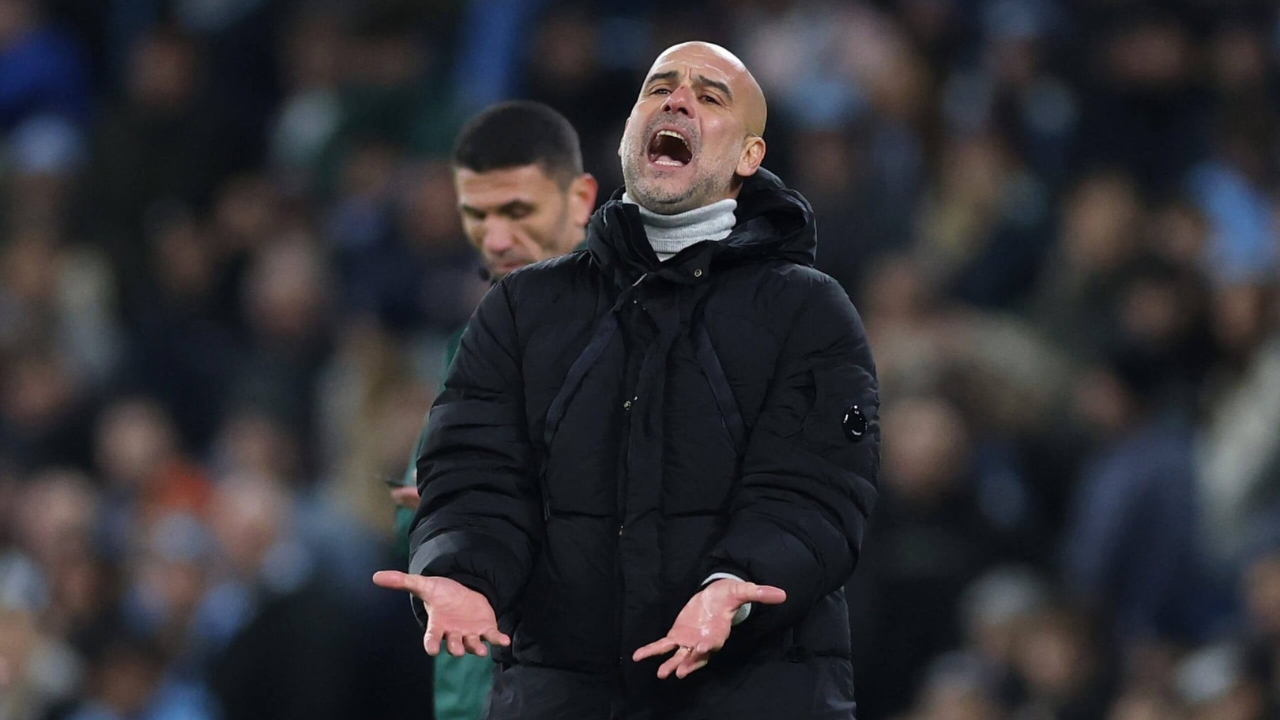 wolf246.co Pep Guardiola ផ្ទុះកំហឹងដាក់អាជ្ញាកណ្ដាលដំបូង Farai Hallam ចំពោះការបដិសេធ VAR លើបាល់ពិន័យ